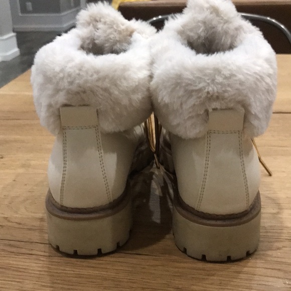 Francesca’s Fur Lace Up Booties - Picture 6 of 16